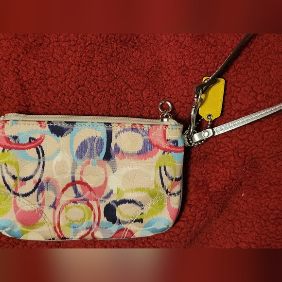 Coach Multicolored C Logo Wristlet - Picture 3 of 8